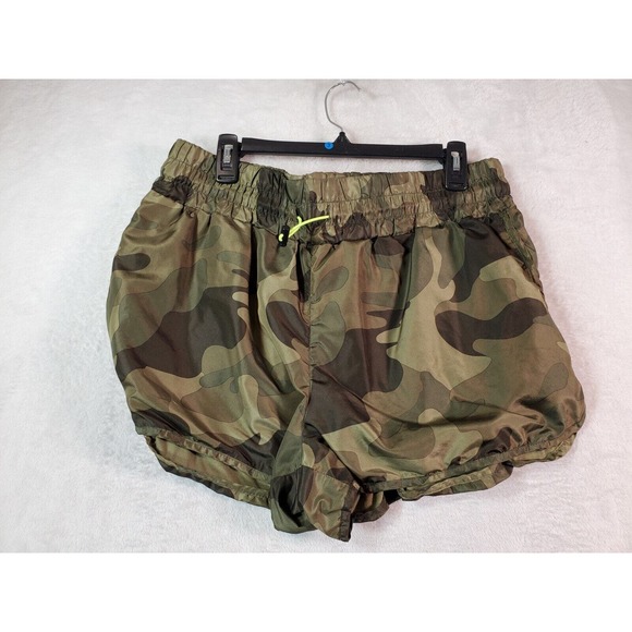 Lot‎ Of 2 No Boundaries Shorts Womens 17 Green Camo Print Button Fly Drawstring - Picture 4 of 16